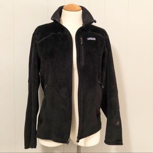 Patagonia R2 Black Fleece Zip Front Jacket Winter